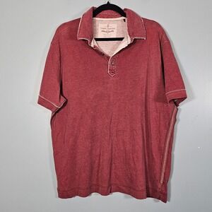 Tommy Bahama Jeans Island Crafted Men's Burgundy Cotton Polo Shirt Size L
